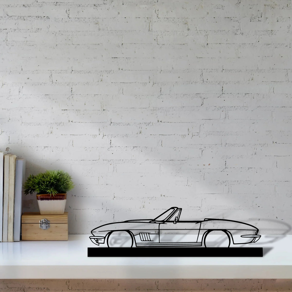 c2-convertible-1967 Silhouette Metal Art Stand - Tinvibe