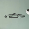 C2 Convertible 1967 Classic Silhouette Metal Wall Art - Tinvibe