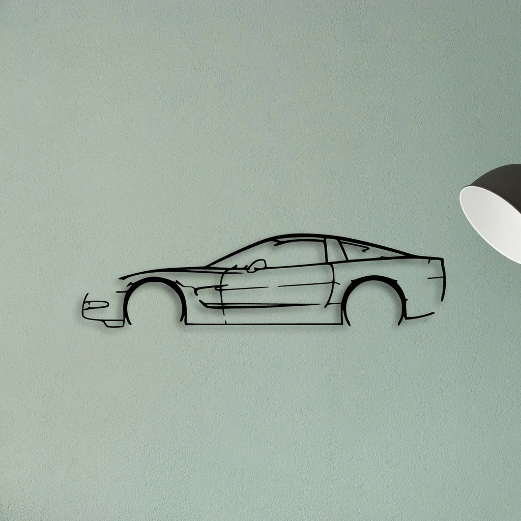 C5 Classic Silhouette Metal Wall Art - Tinvibe
