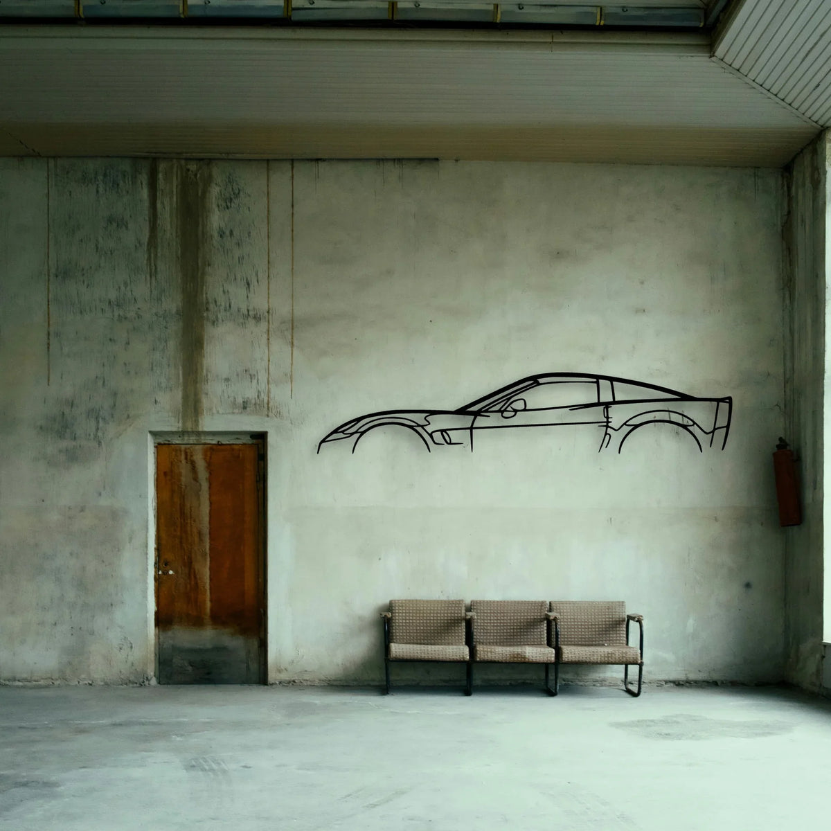 C6 ZR1 Classic Silhouette Metal Wall Art - Tinvibe