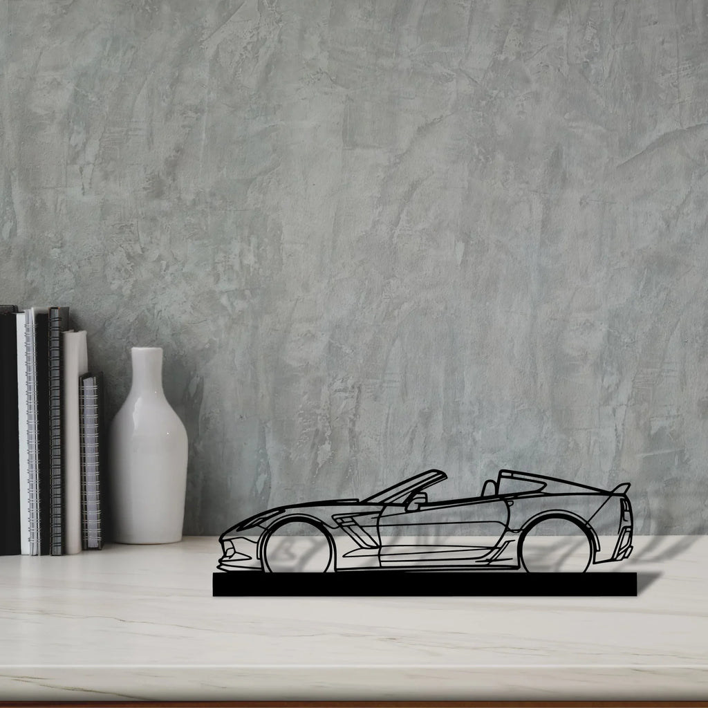 c7-z06-top-off Silhouette Metal Art Stand - Tinvibe