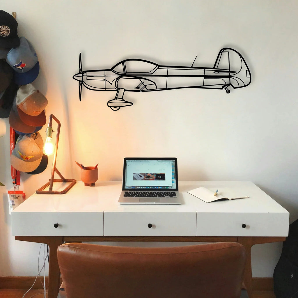 Cap 10 2006 Classic Aircraft Silhouette Metal Wall Art - Tinvibe