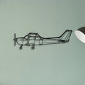 Cesna 172 Classic Aircraft Silhouette Metal Wall Art - Tinvibe