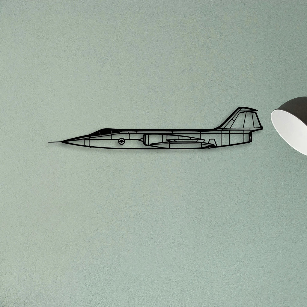 Cf 104 Classic Aircraft Silhouette Metal Wall Art - Tinvibe
