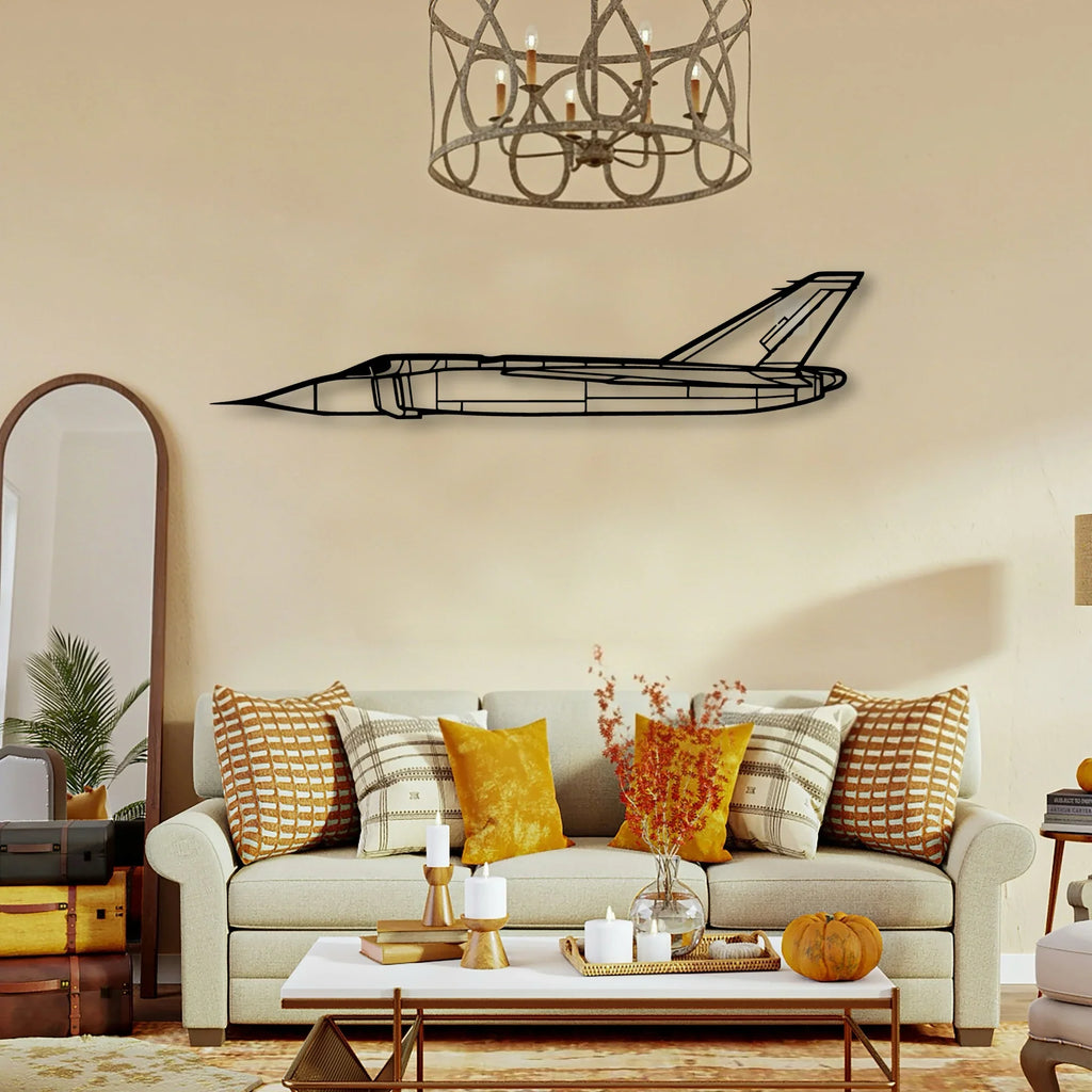 Cf 105 Arrow 3 Classic Aircraft Silhouette Metal Wall Art - Tinvibe