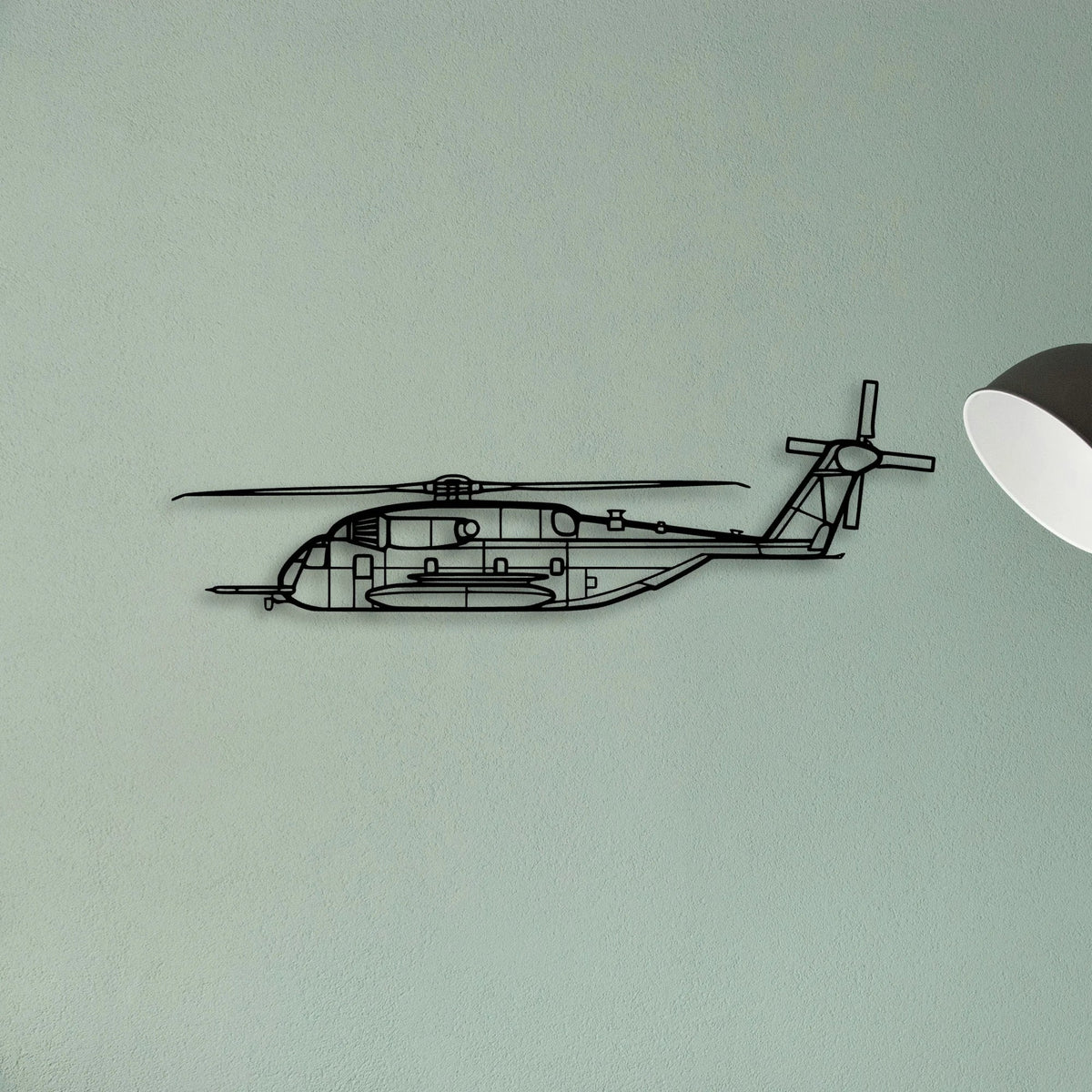 Ch 53E Super Stallion Classic Aircraft Silhouette Metal Wall Art - Tinvibe