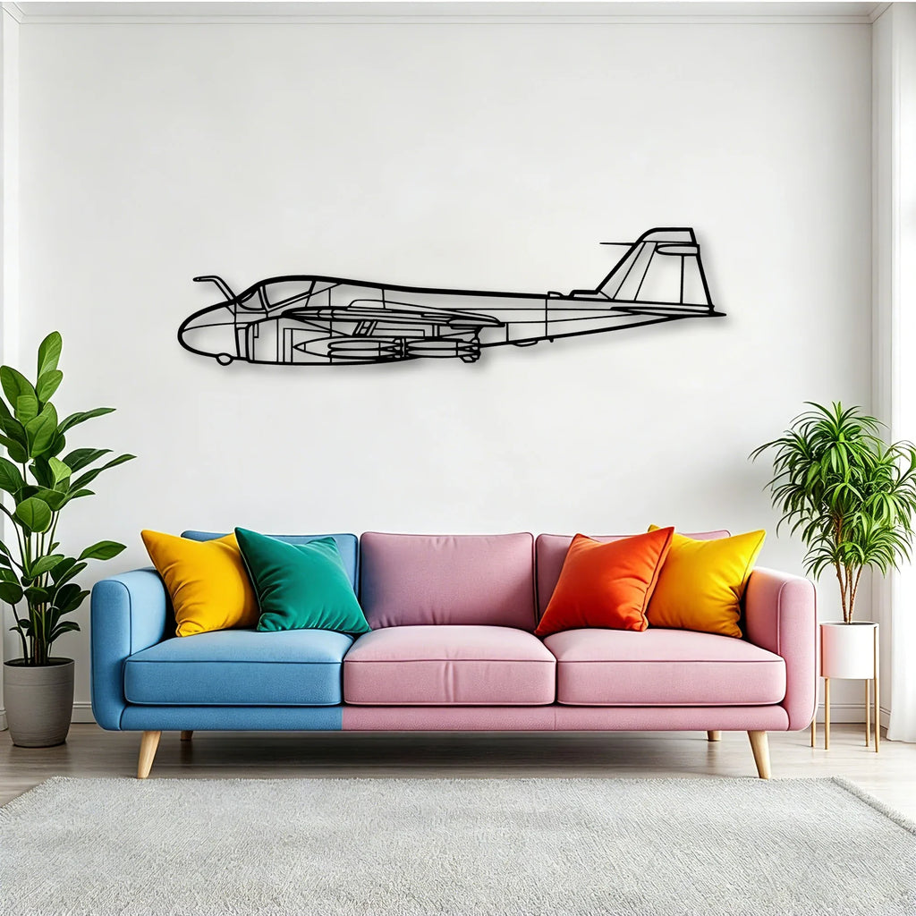 Cherokee PA 28 140 2 Classic Aircraft Silhouette Metal Wall Art - Tinvibe