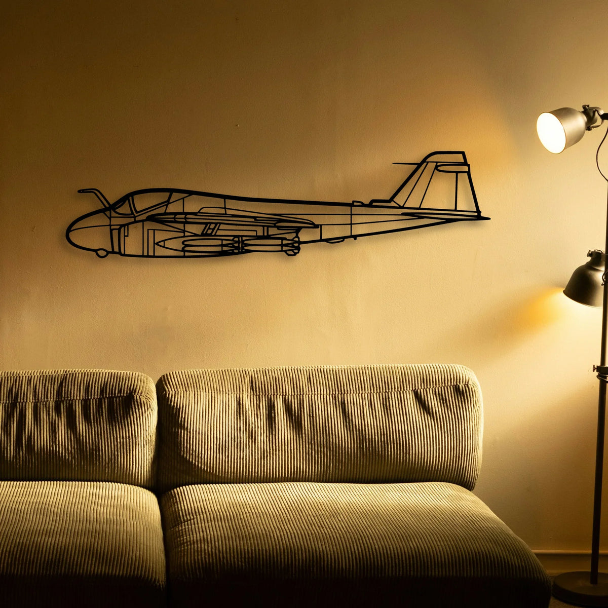 Cherokee PA 28 140 2 Classic Aircraft Silhouette Metal Wall Art - Tinvibe