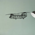 Chinook Ch 47 Classic Aircraft Silhouette Metal Wall Art - Tinvibe