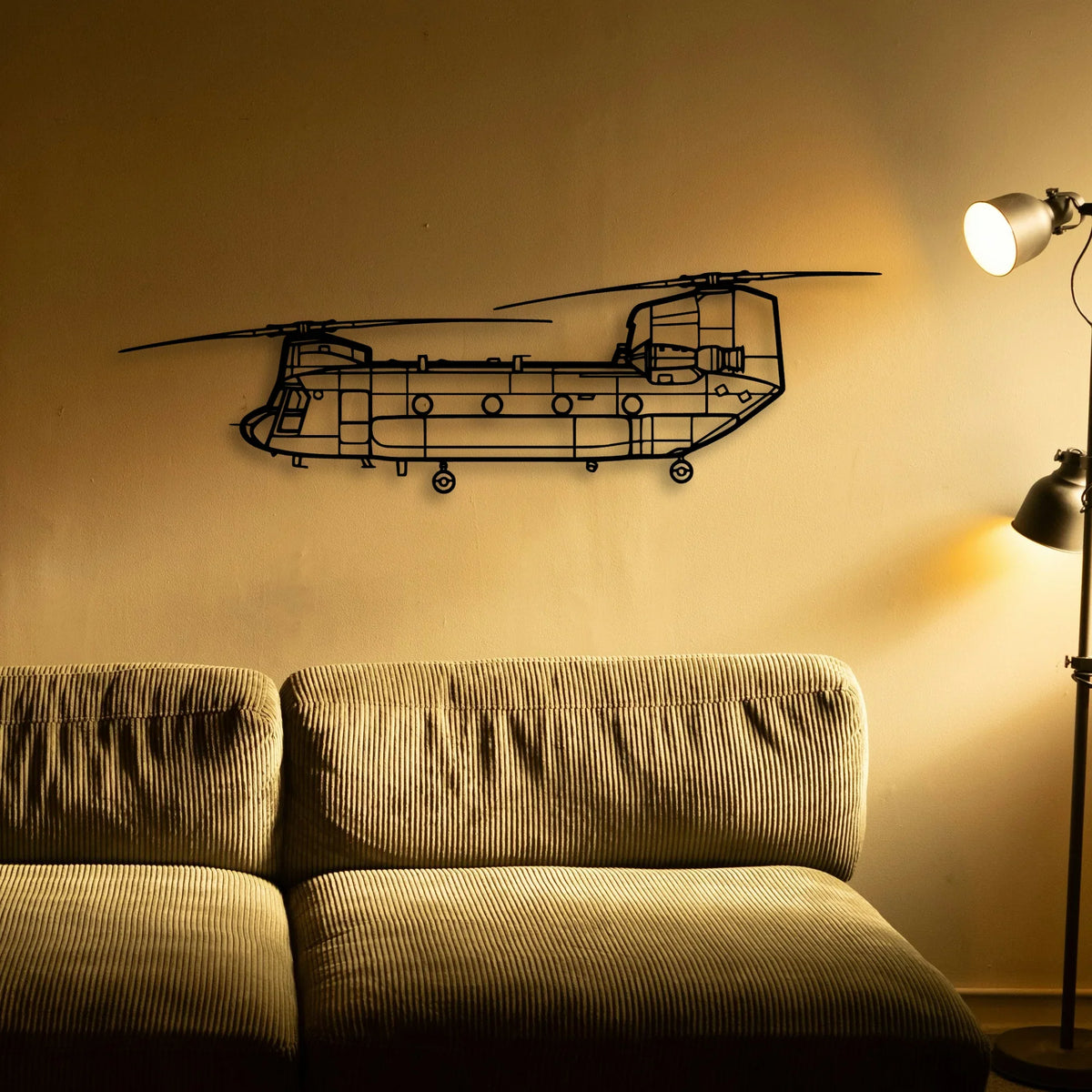 Chinook Ch 47 Classic Aircraft Silhouette Metal Wall Art - Tinvibe