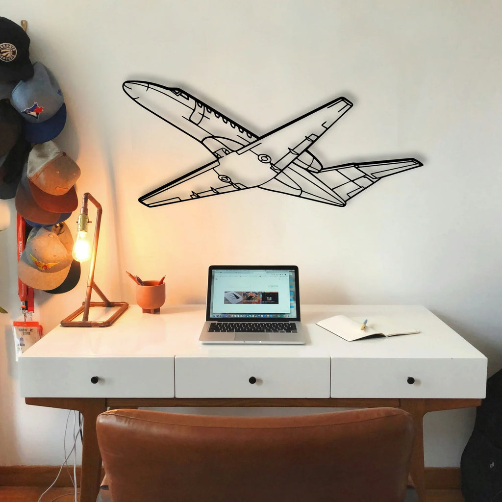 CJ3 Classic Aircraft Silhouette Metal Wall Art - Tinvibe
