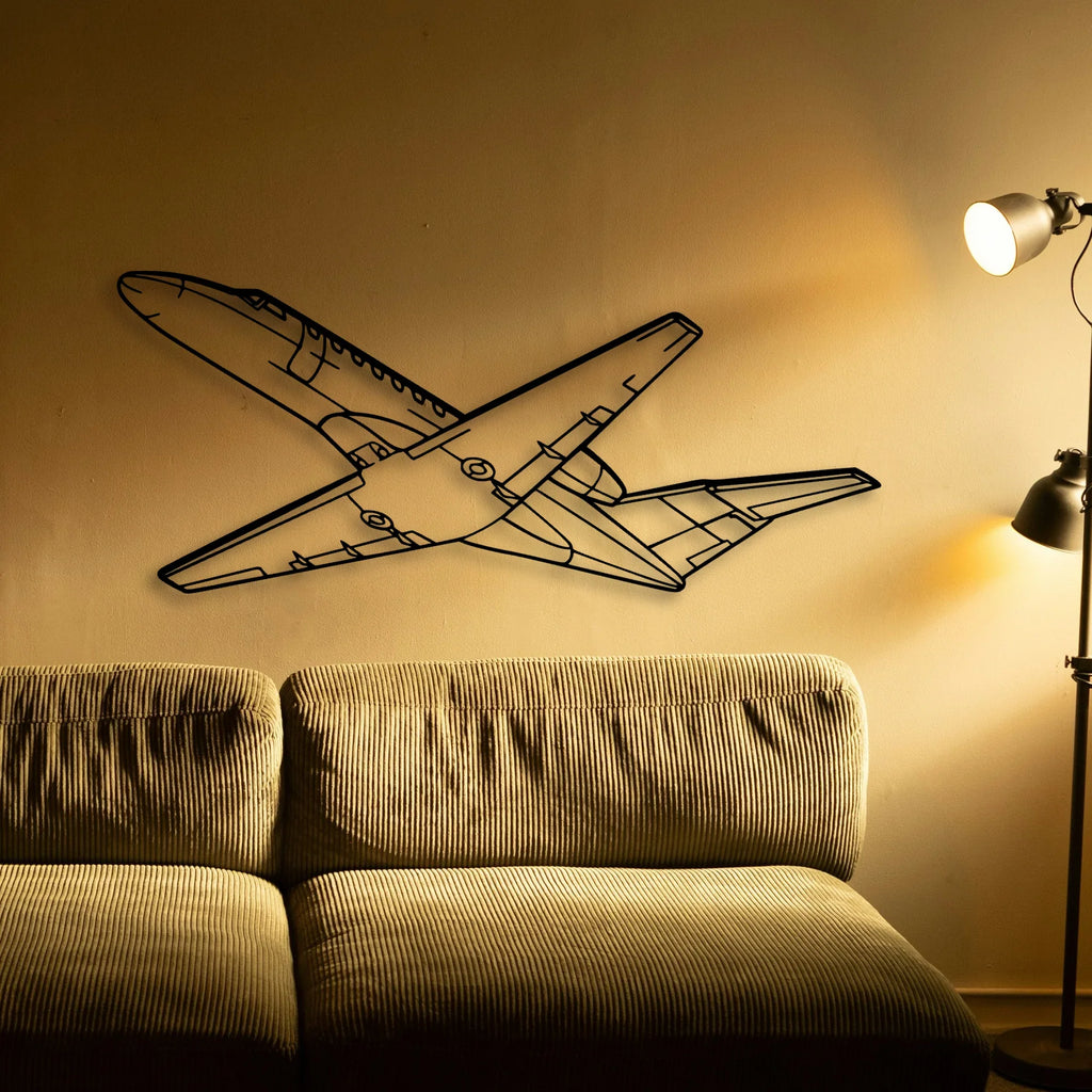 CJ3 Classic Aircraft Silhouette Metal Wall Art - Tinvibe