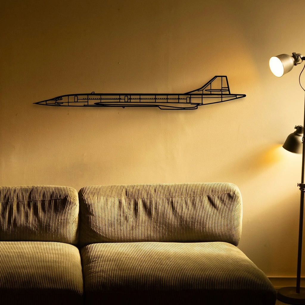 Concorde Classic Aircraft Silhouette Metal Wall Art - Tinvibe