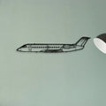 CRJ200 Classic Aircraft Silhouette Metal Wall Art - Tinvibe