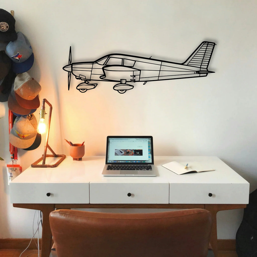 DA40 Classic Aircraft Silhouette Metal Wall Art - Tinvibe