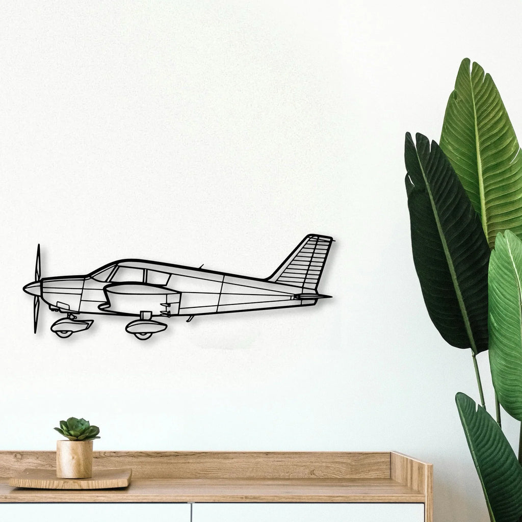 DA40 Classic Aircraft Silhouette Metal Wall Art - Tinvibe
