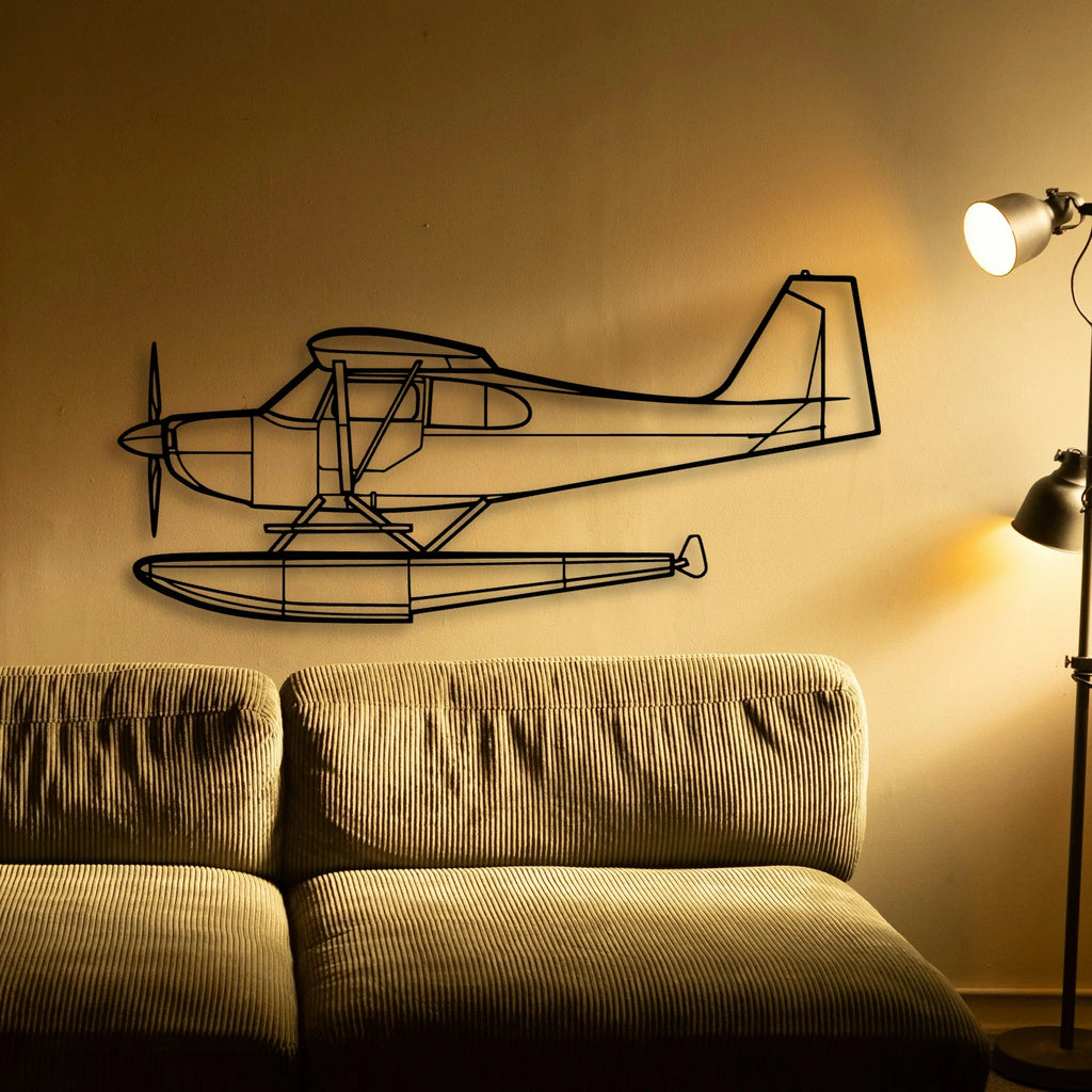 Dauphin AS365N3 Classic Aircraft Silhouette Metal Wall Art - Tinvibe