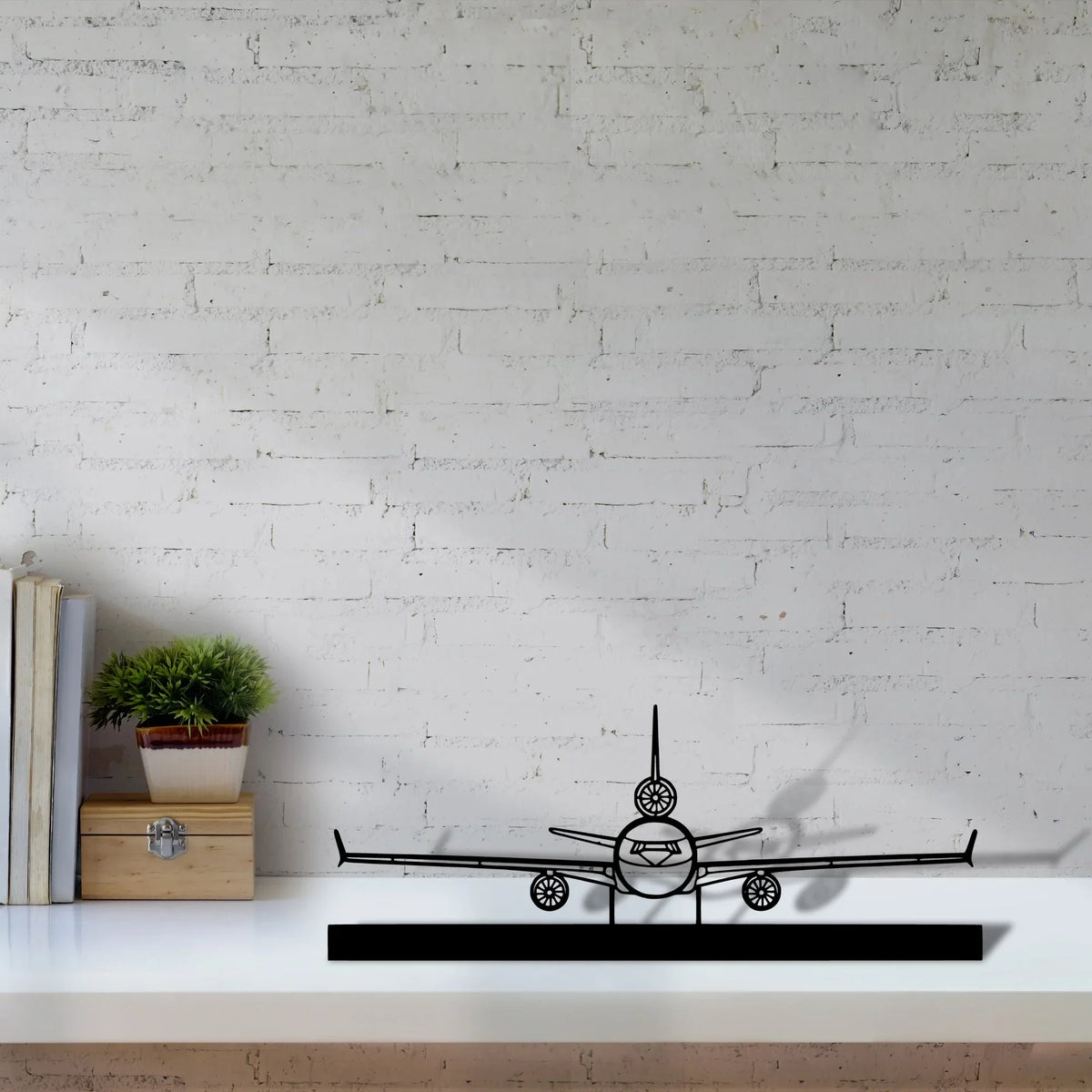 douglas-md-11-front-missiles Silhouette Metal Art Stand - Tinvibe