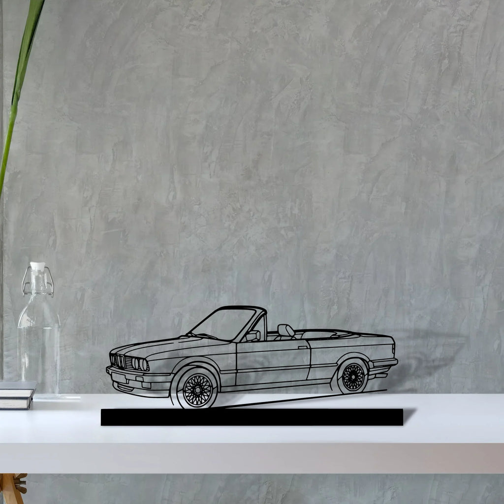 e30-convertible Silhouette Metal Art Stand - Tinvibe