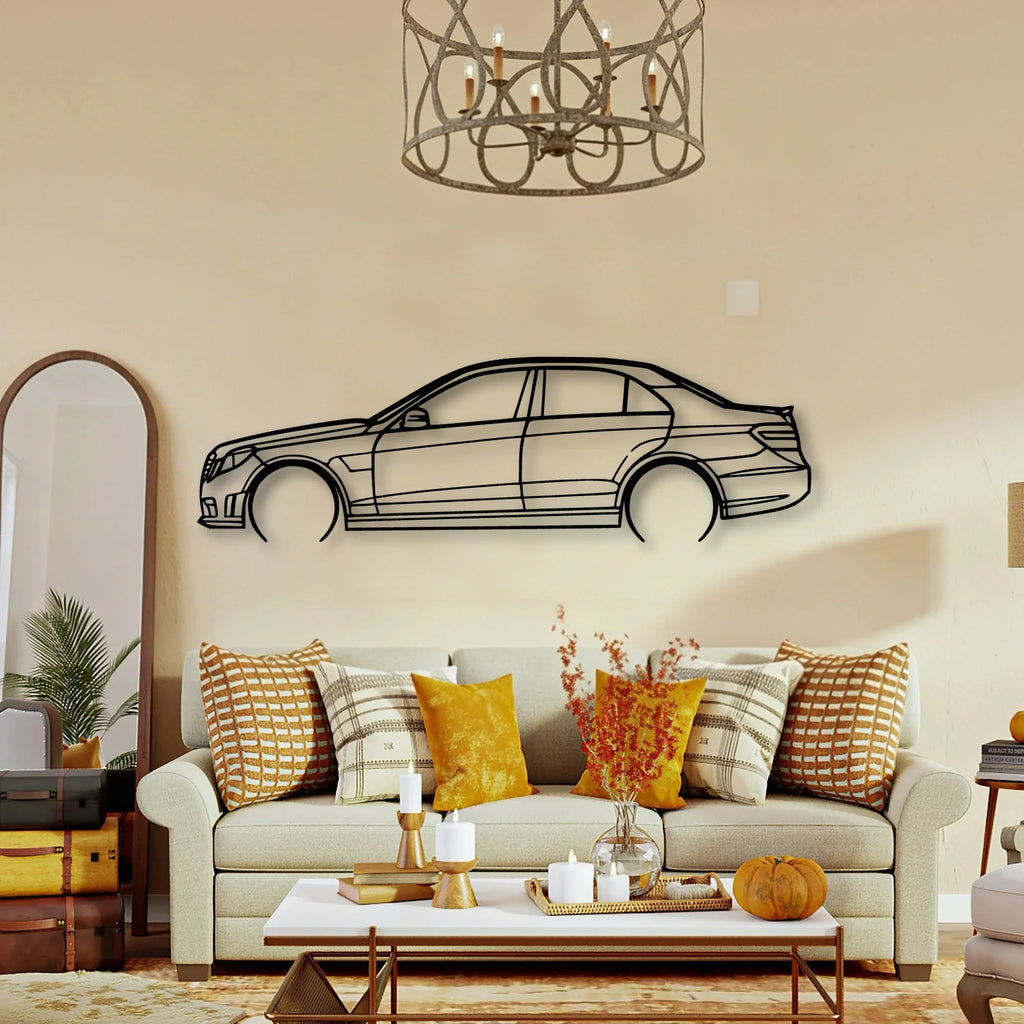 E63 AMG 2 Classic Silhouette Metal Wall Art - Tinvibe
