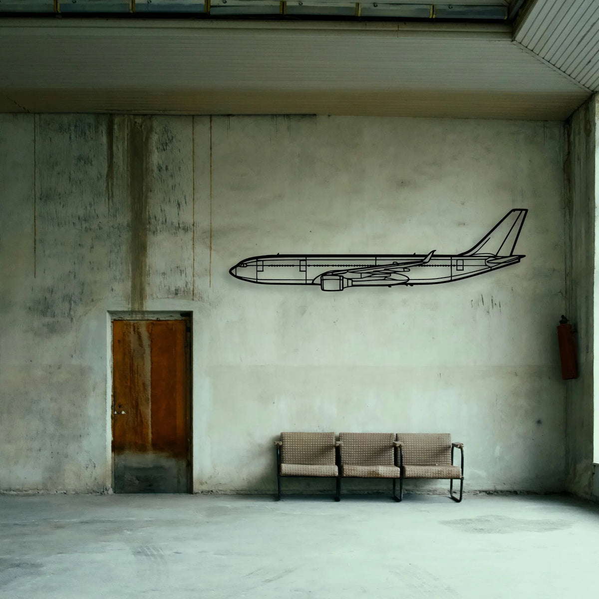 Emj 175 Classic Aircraft Silhouette Metal Wall Art - Tinvibe