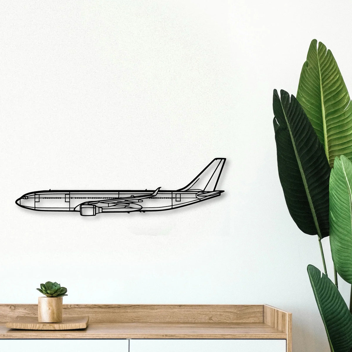Emj 175 Classic Aircraft Silhouette Metal Wall Art - Tinvibe