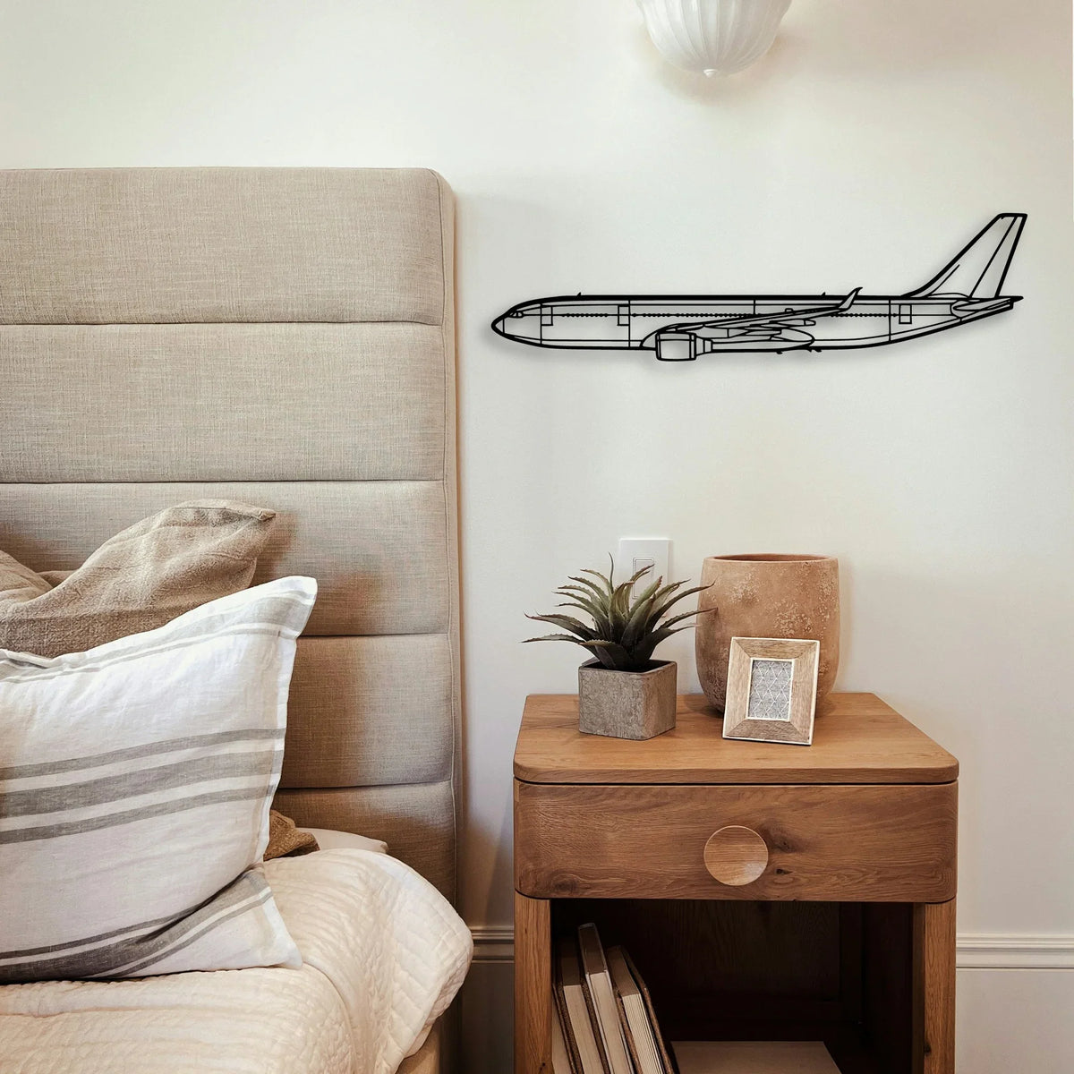 Emj 175 Classic Aircraft Silhouette Metal Wall Art - Tinvibe