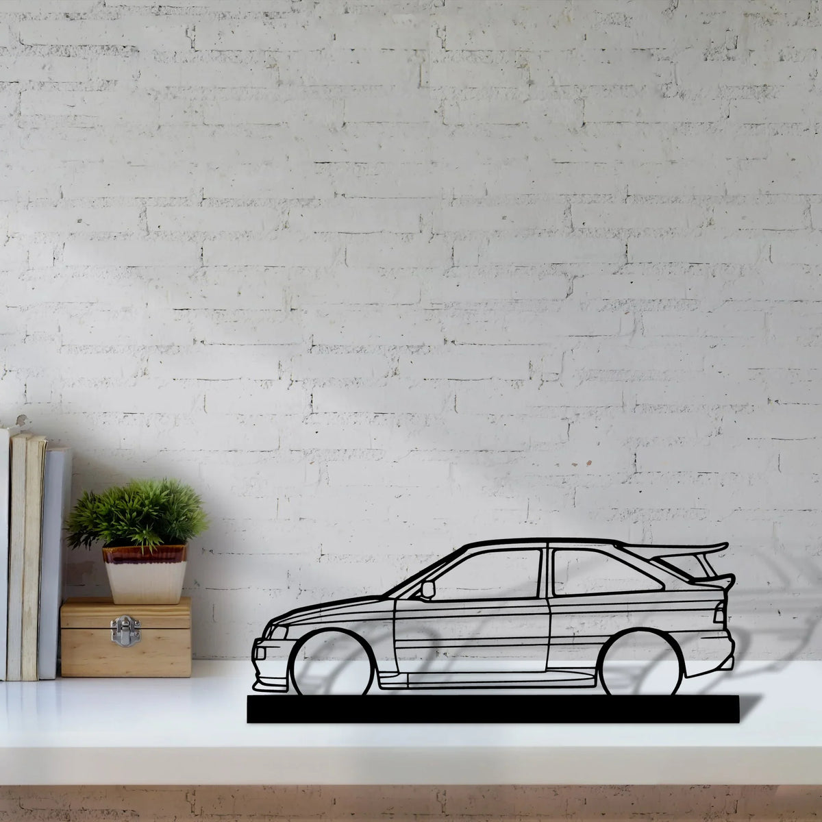 escort-cossworth-1993 Silhouette Metal Art Stand - Tinvibe