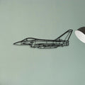 Eurofighter Typhoon Classic Aircraft Silhouette Metal Wall Art - Tinvibe