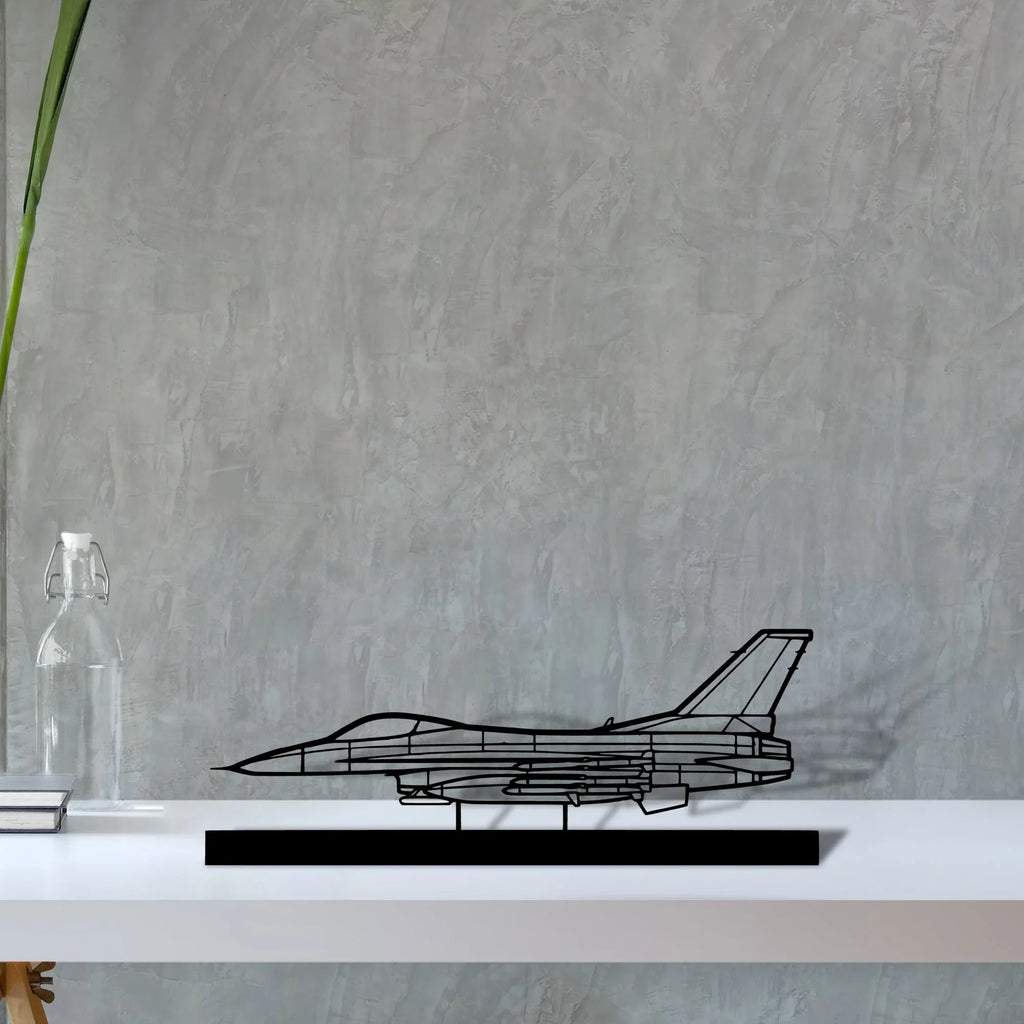 f-16c-missiles-2 Silhouette Metal Art Stand - Tinvibe