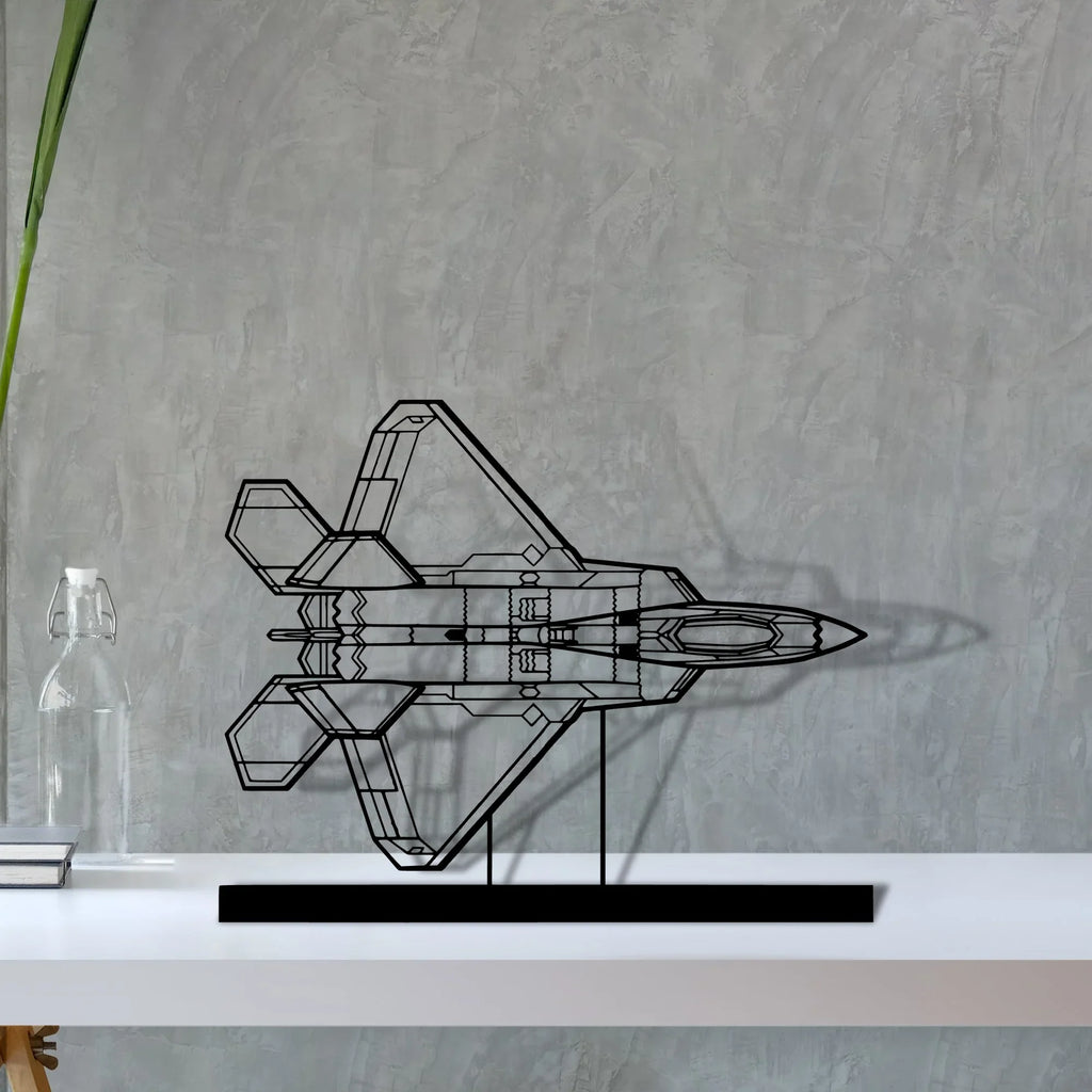 f-22-raptor-6 Silhouette Metal Art Stand - Tinvibe