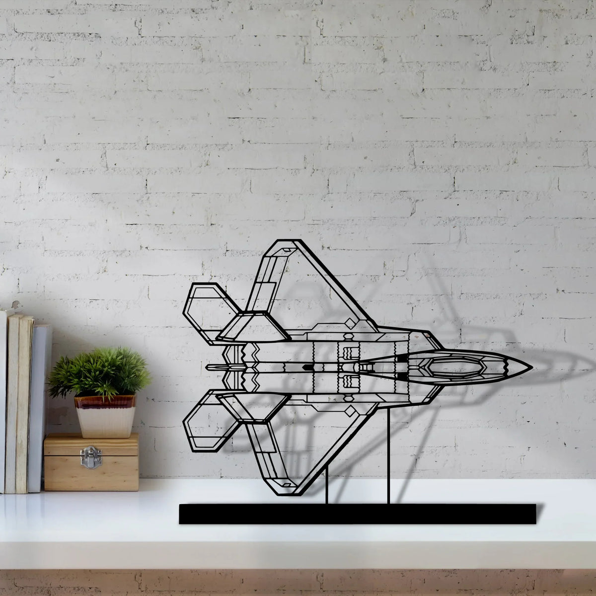 f-22-raptor-6 Silhouette Metal Art Stand - Tinvibe