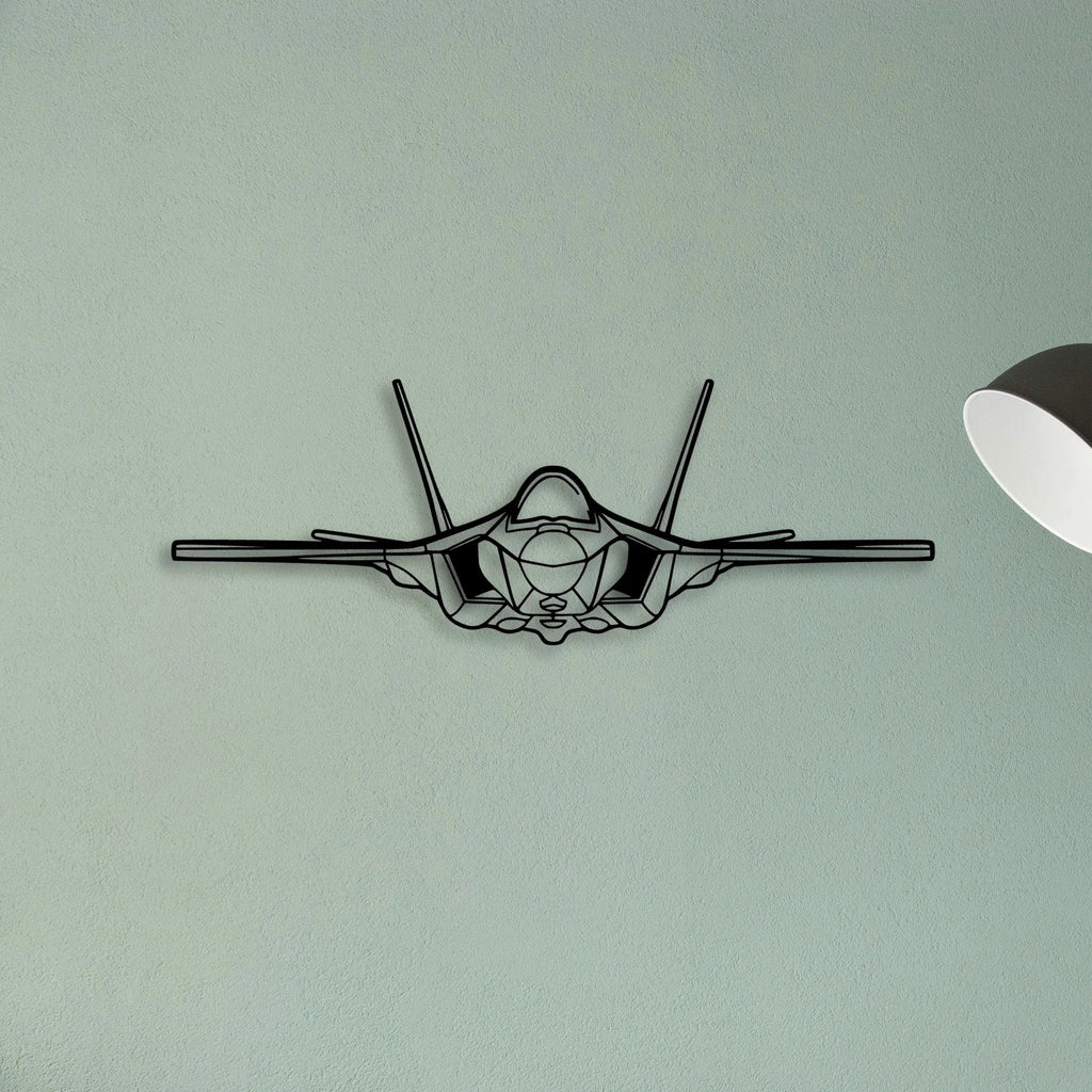 F 35A Lightning Ll 2 Classic Aircraft Silhouette Metal Wall Art - Tinvibe