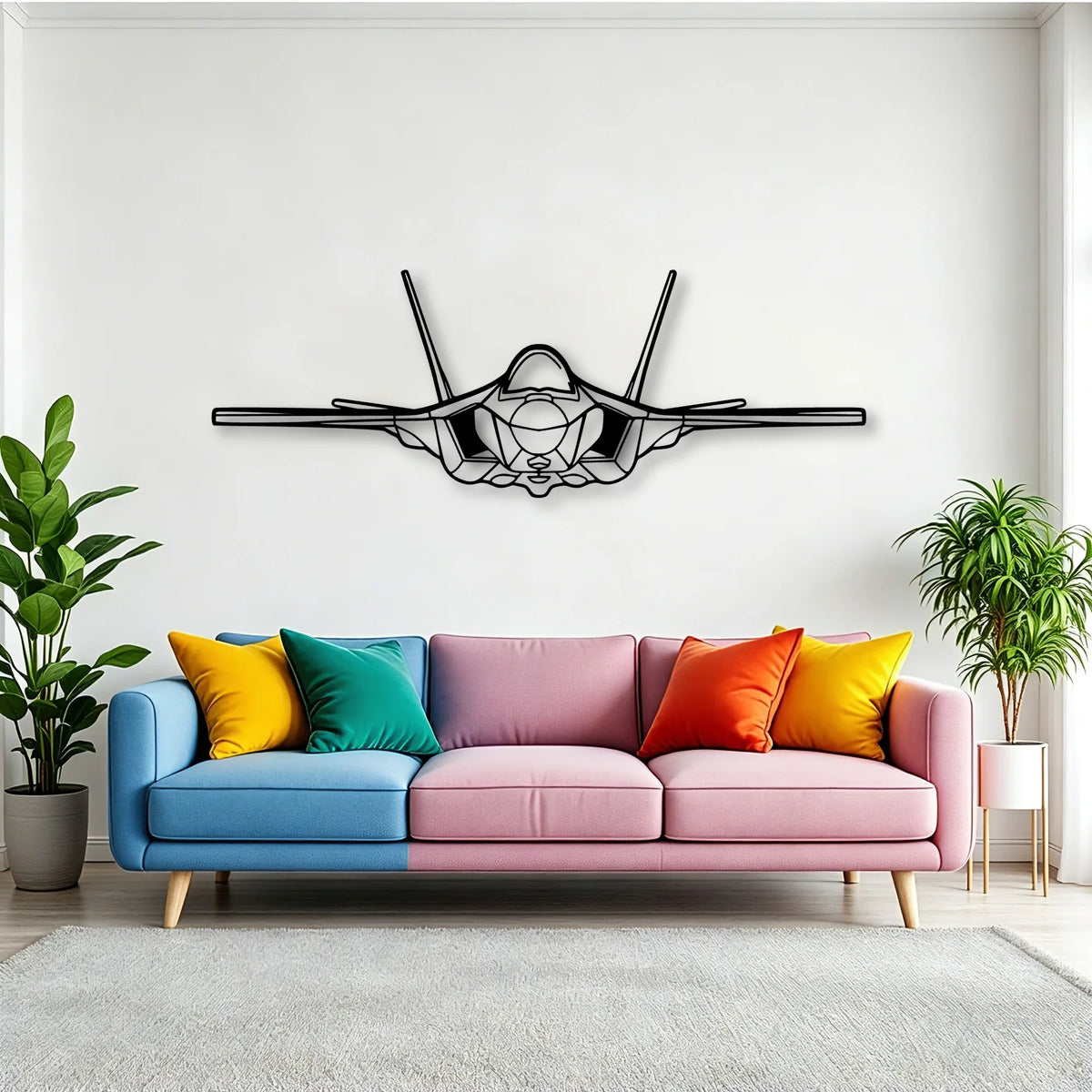 F 35A Lightning Ll 2 Classic Aircraft Silhouette Metal Wall Art - Tinvibe