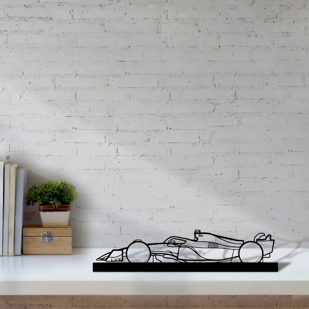f1-2022-mercedes Silhouette Metal Art Stand - Tinvibe