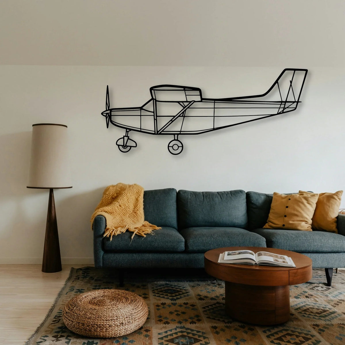 F4U 1A Corsair Classic Aircraft Silhouette Metal Wall Art - Tinvibe