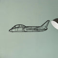 F7U 3 Cutlass Classic Aircraft Silhouette Metal Wall Art - Tinvibe