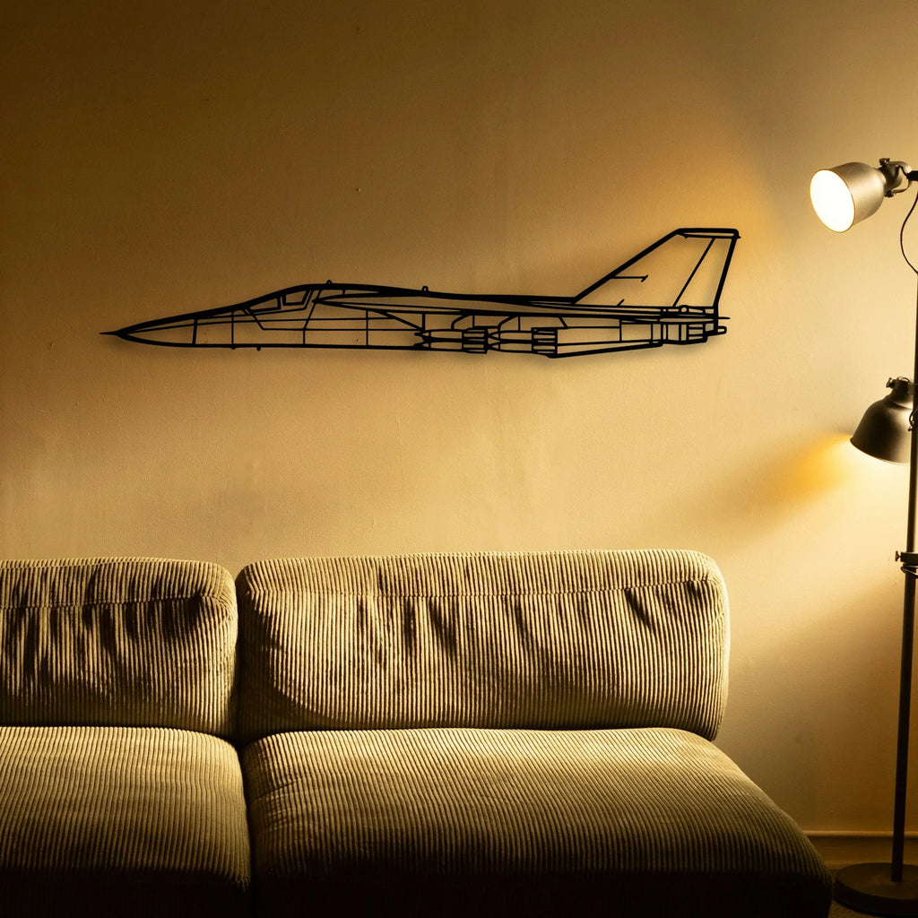Fb 111F Aardvark Classic Aircraft Silhouette Metal Wall Art - Tinvibe