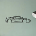 Ferrari 488 Pista Classic Silhouette Metal Wall Art - Tinvibe