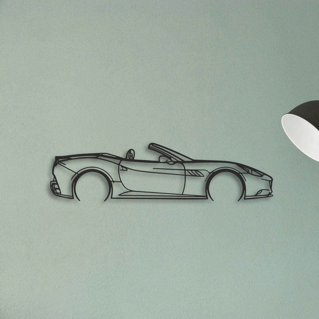 Ferrari California Classic Silhouette Metal Wall Art - Tinvibe