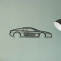Ferrari Testarossa Classic Silhouette Metal Wall Art - Tinvibe