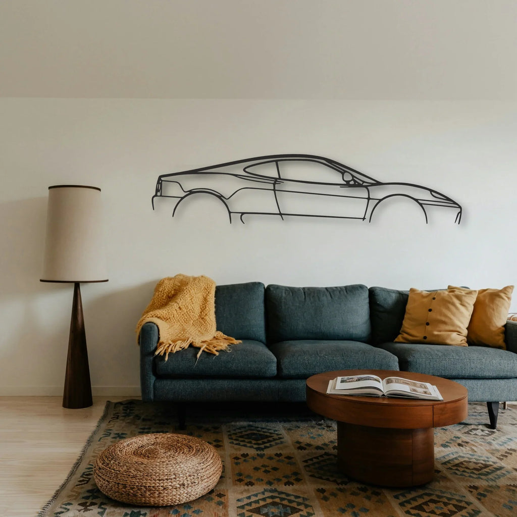 Ferrari 360 Modena Classic Silhouette Metal Wall Art - Tinvibe