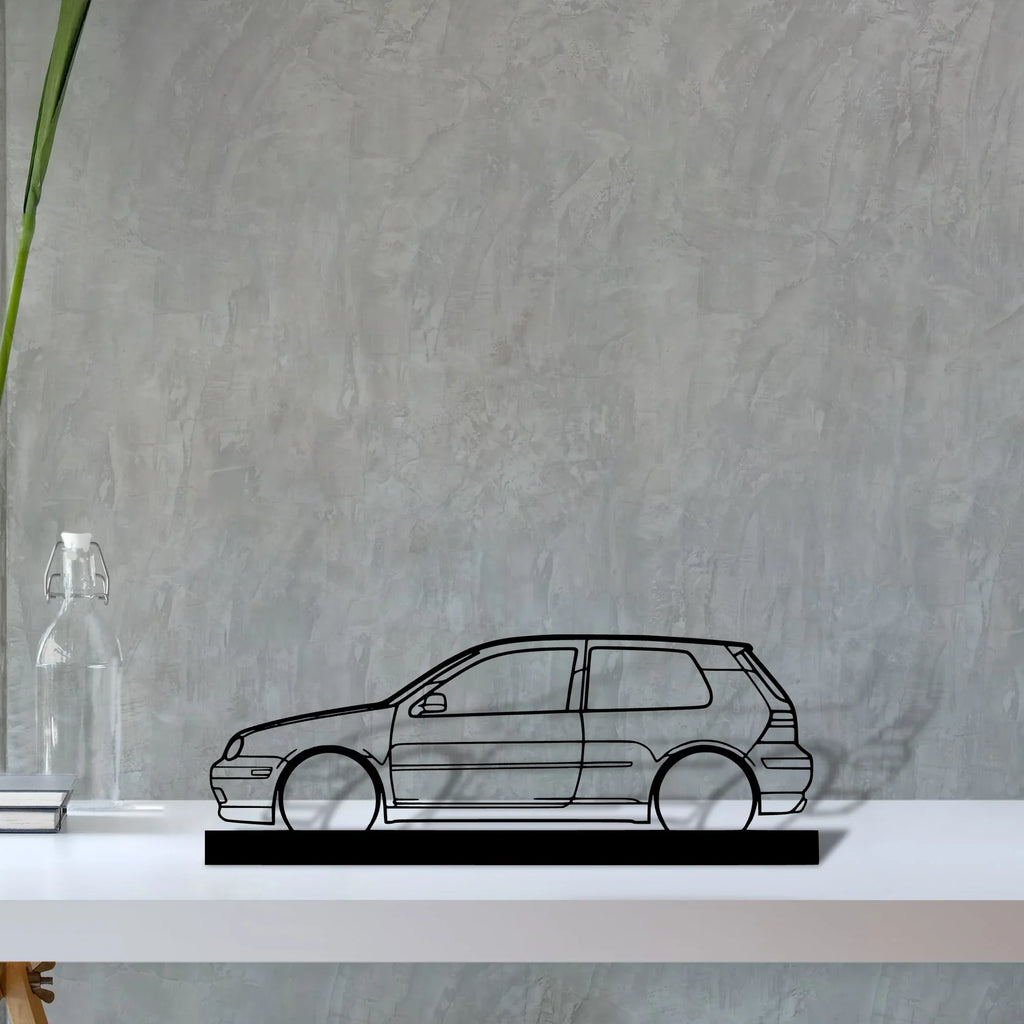 golf-gti-mk4 Silhouette Metal Art Stand - Tinvibe