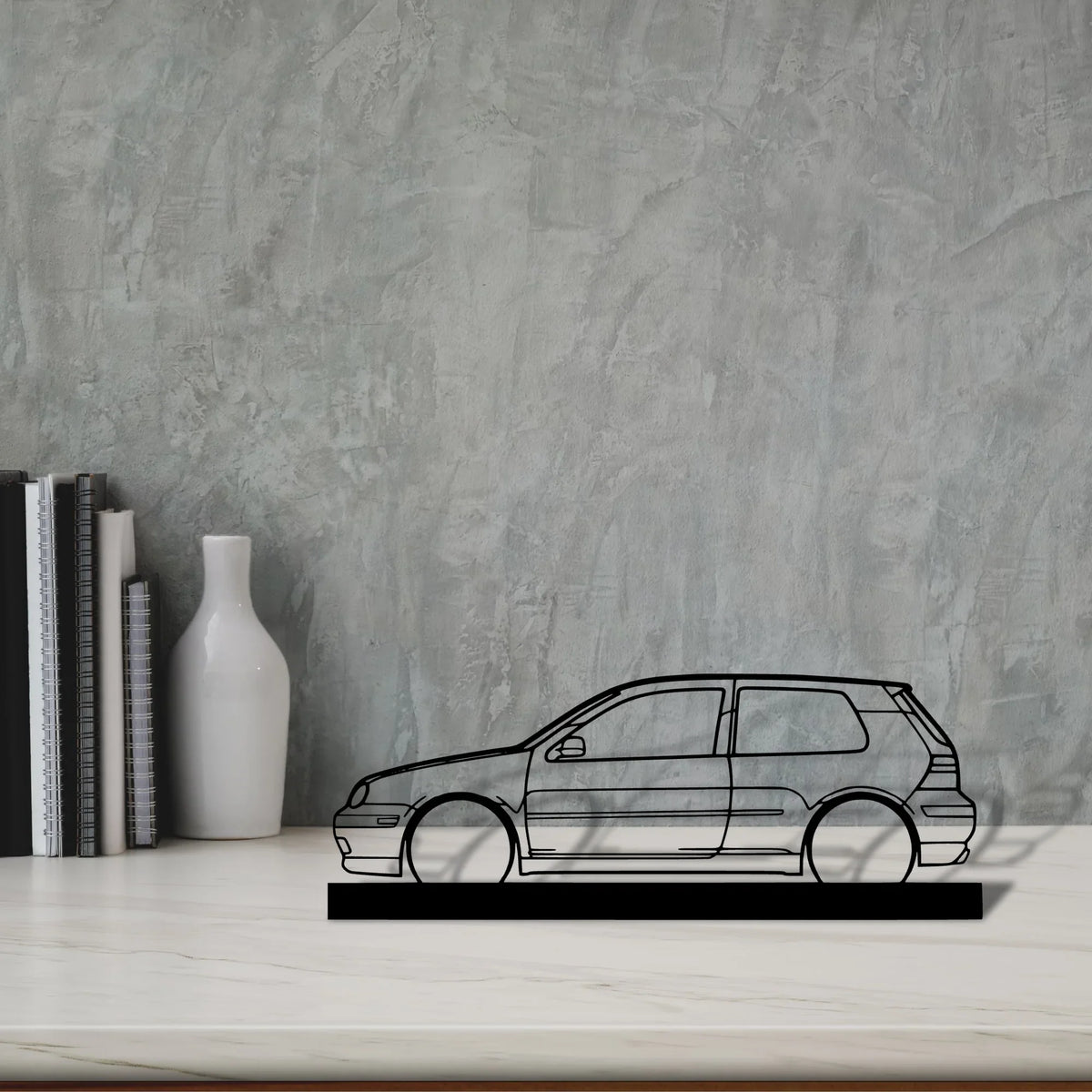golf-gti-mk4 Silhouette Metal Art Stand - Tinvibe