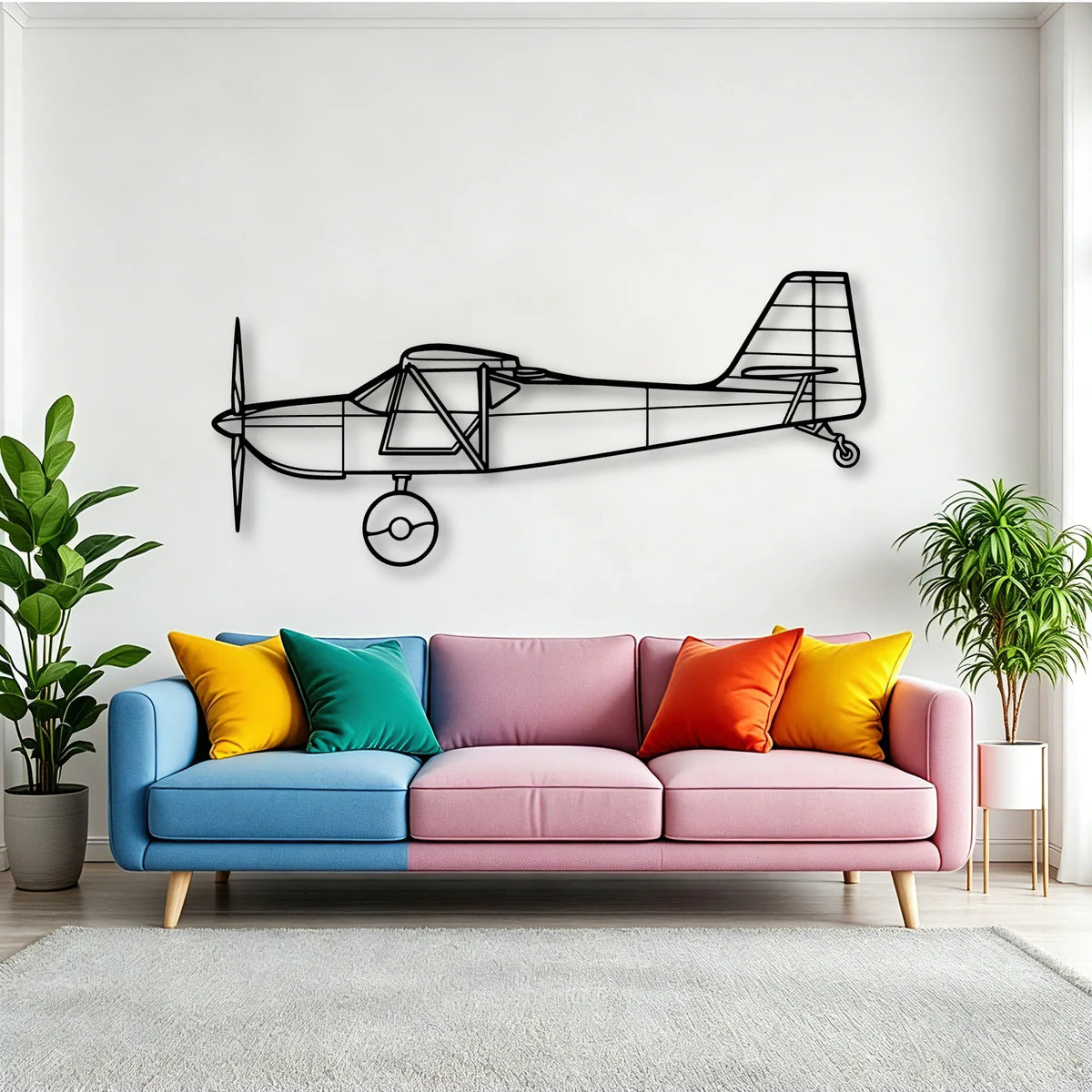 H145 2 Classic Aircraft Silhouette Metal Wall Art - Tinvibe
