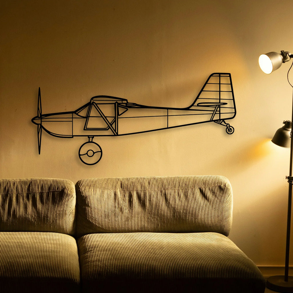 H145 2 Classic Aircraft Silhouette Metal Wall Art - Tinvibe