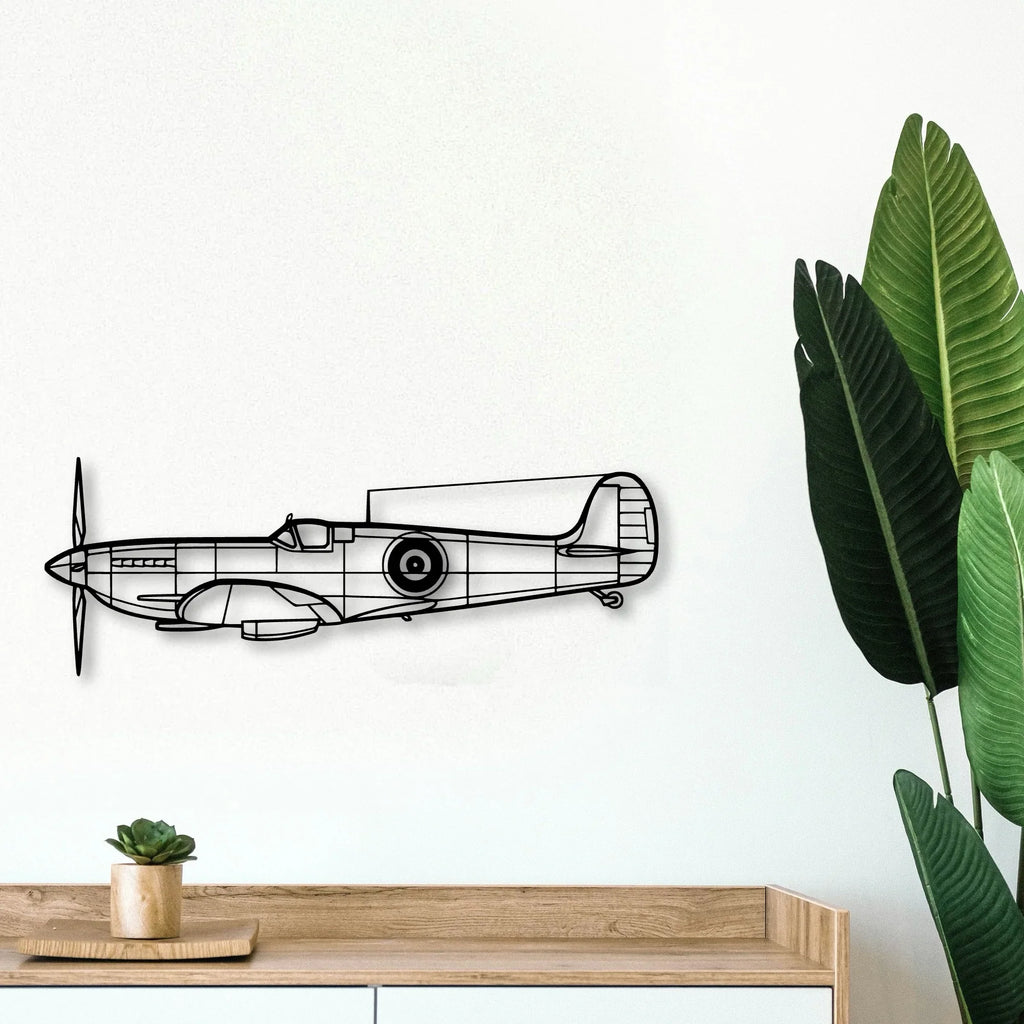 Hu 16B Albatross Classic Aircraft Silhouette Metal Wall Art - Tinvibe
