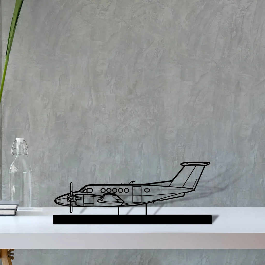 king-air-b200 Silhouette Metal Art Stand - Tinvibe