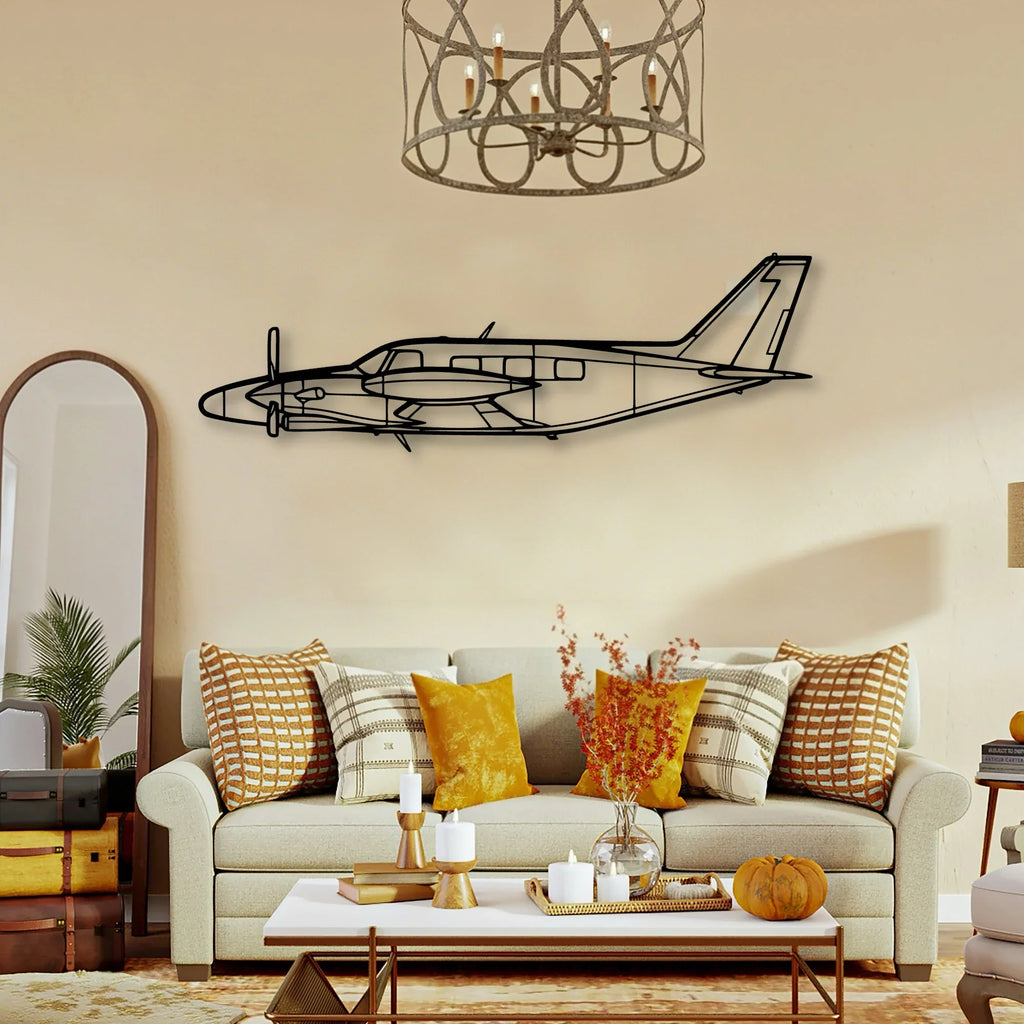 King Air C90 Gtx Classic Aircraft Silhouette Metal Wall Art - Tinvibe
