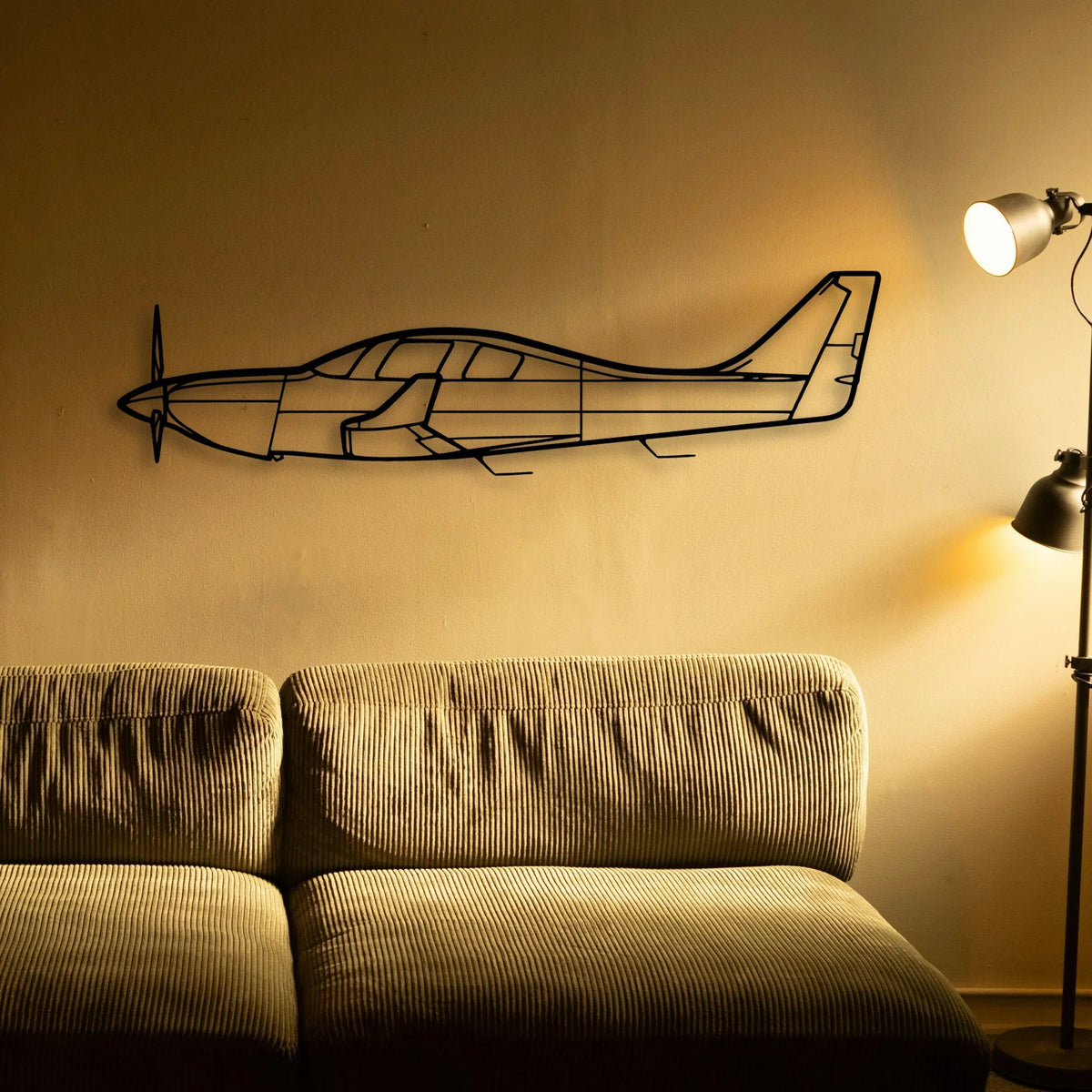 Lancair Iv P 2 Classic Aircraft Silhouette Metal Wall Art - Tinvibe